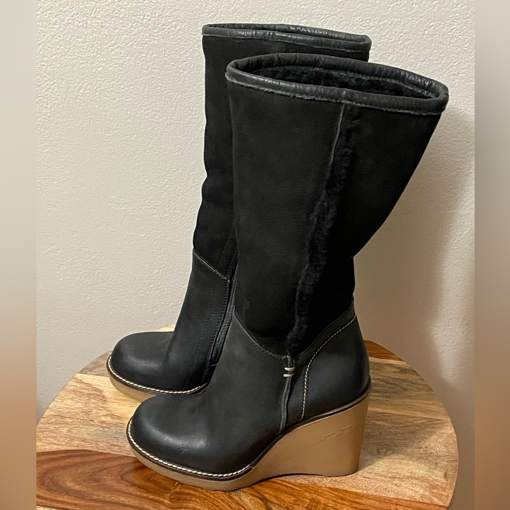 Alberto Fermani handmade shearling & leather boots size 36/6